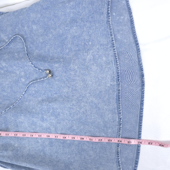 Jane + Delancy Tiered Distressed Flutter Sleeve Lyocel top Medium - Picture 7 of 9